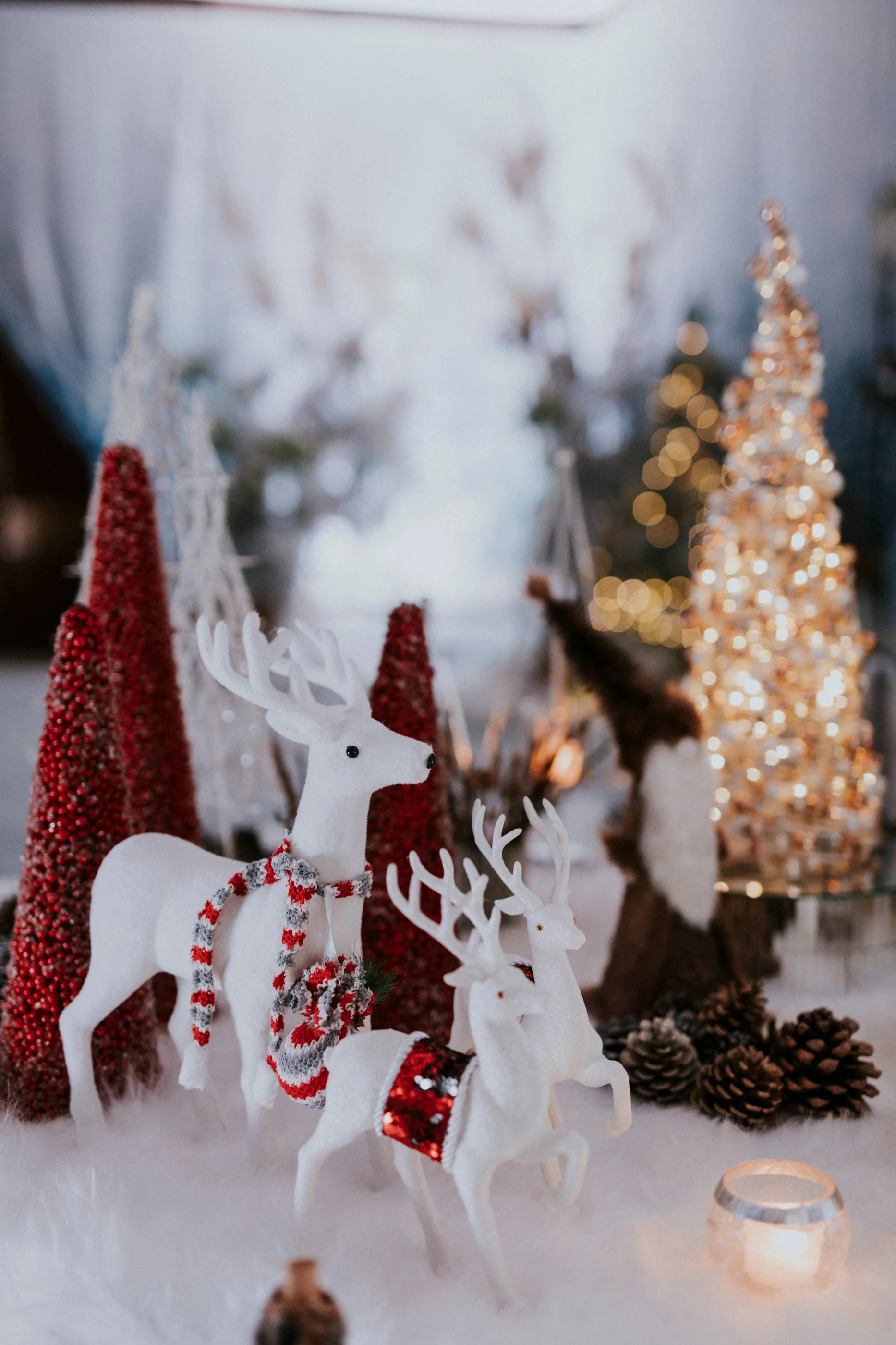 A Christmas Wedding: kış temalı masa ve dekor detayı, kare 9